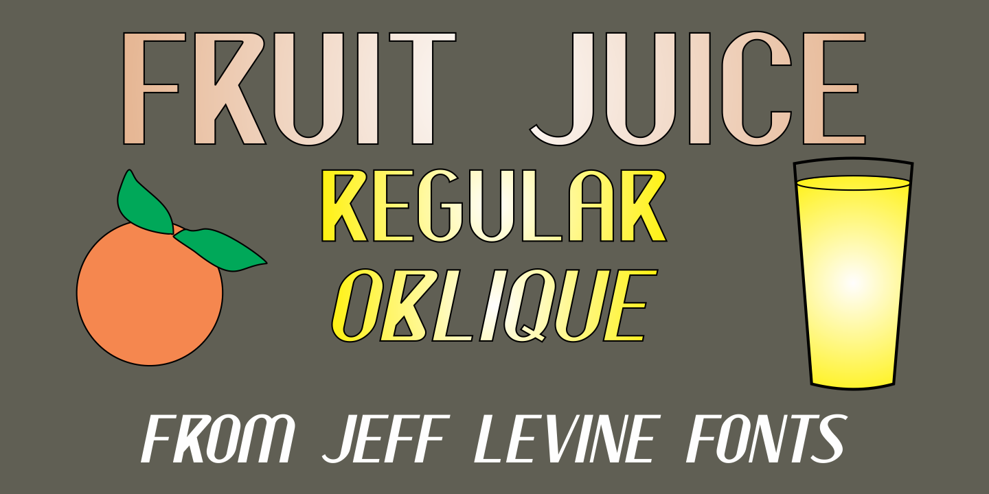 Пример шрифта Fruit Juice JNL #1